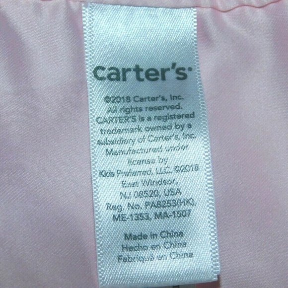2018 Carters White Cat Pink Security Blanket 67359 - Picture 5 of 6